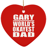 Gary World's Okayest Dad - Heart Ornament