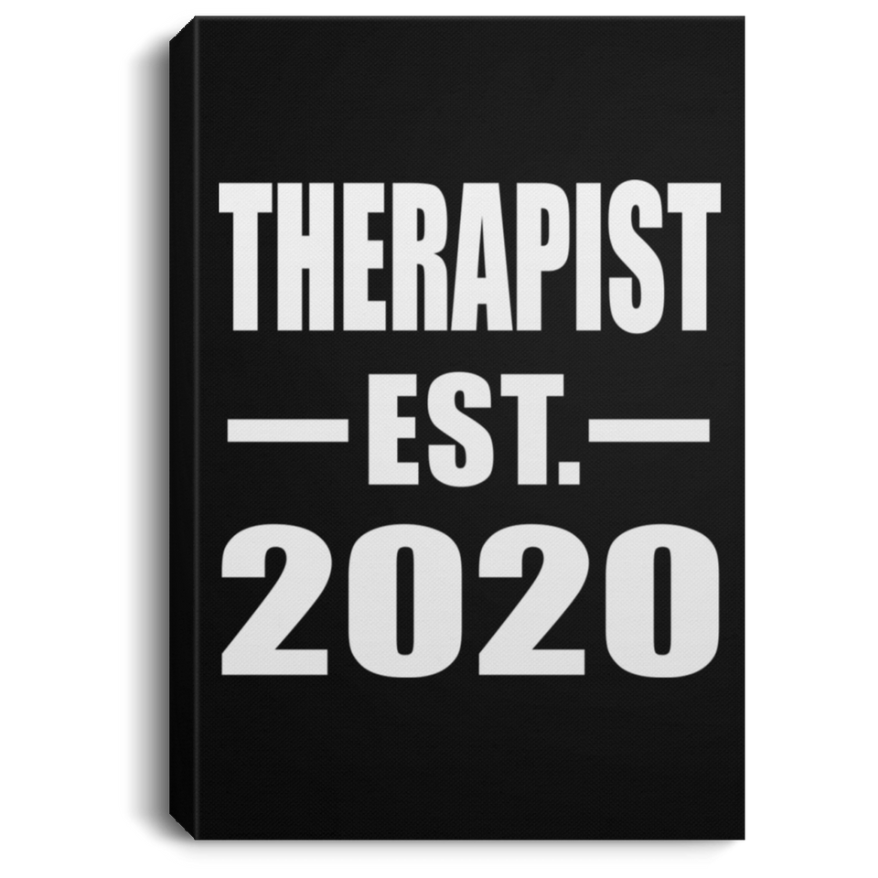 Therapist Established EST. 2020 - Canvas Portrait