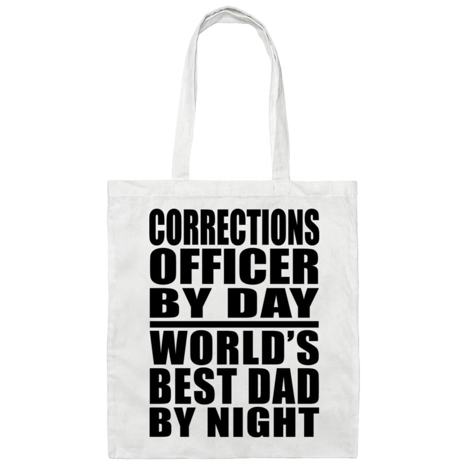 Corrections Officer By Day World's Best Dad By Night - Tote Bag White