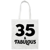 35th Birthday 35 & Fabulous - Tote Bag White
