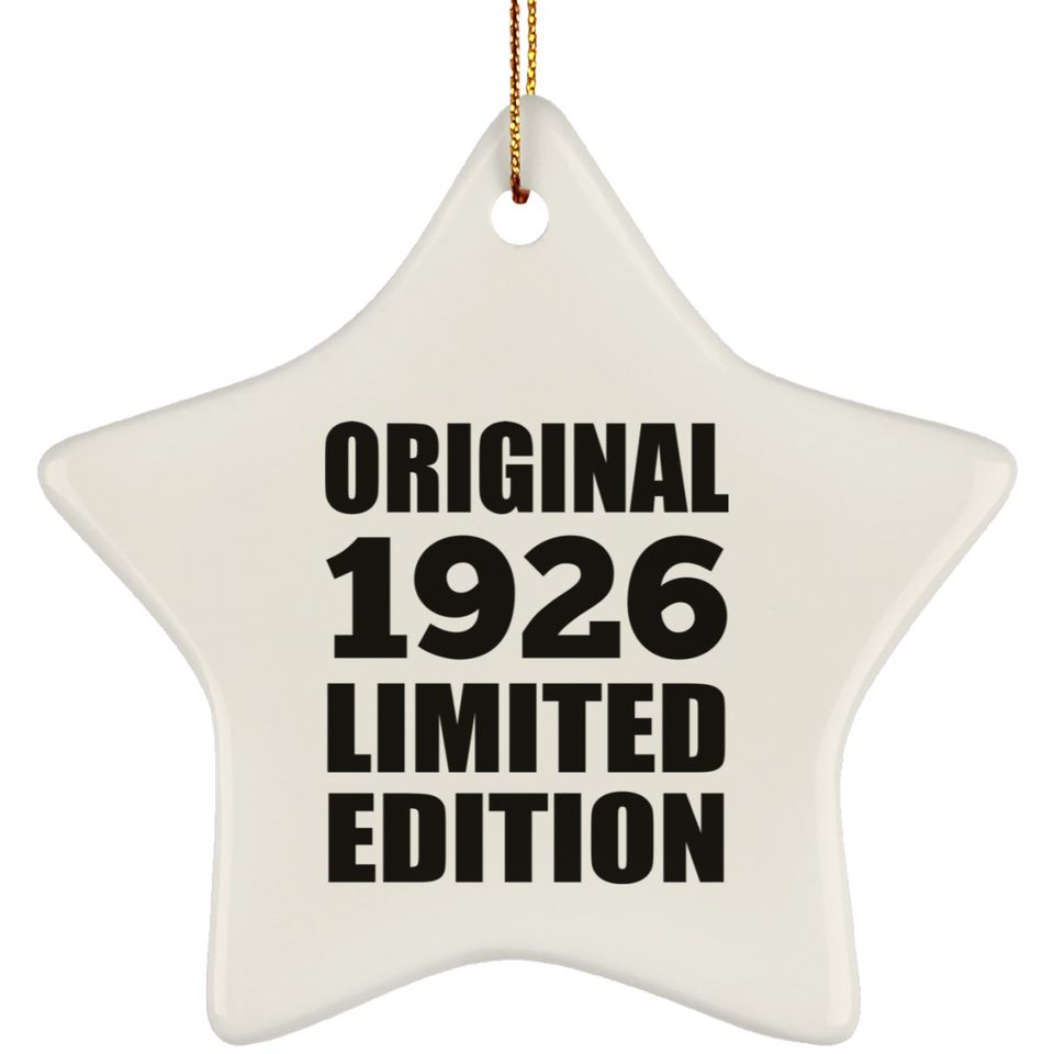 98th Birthday Original 1926 Limited Edition - Star Ornament