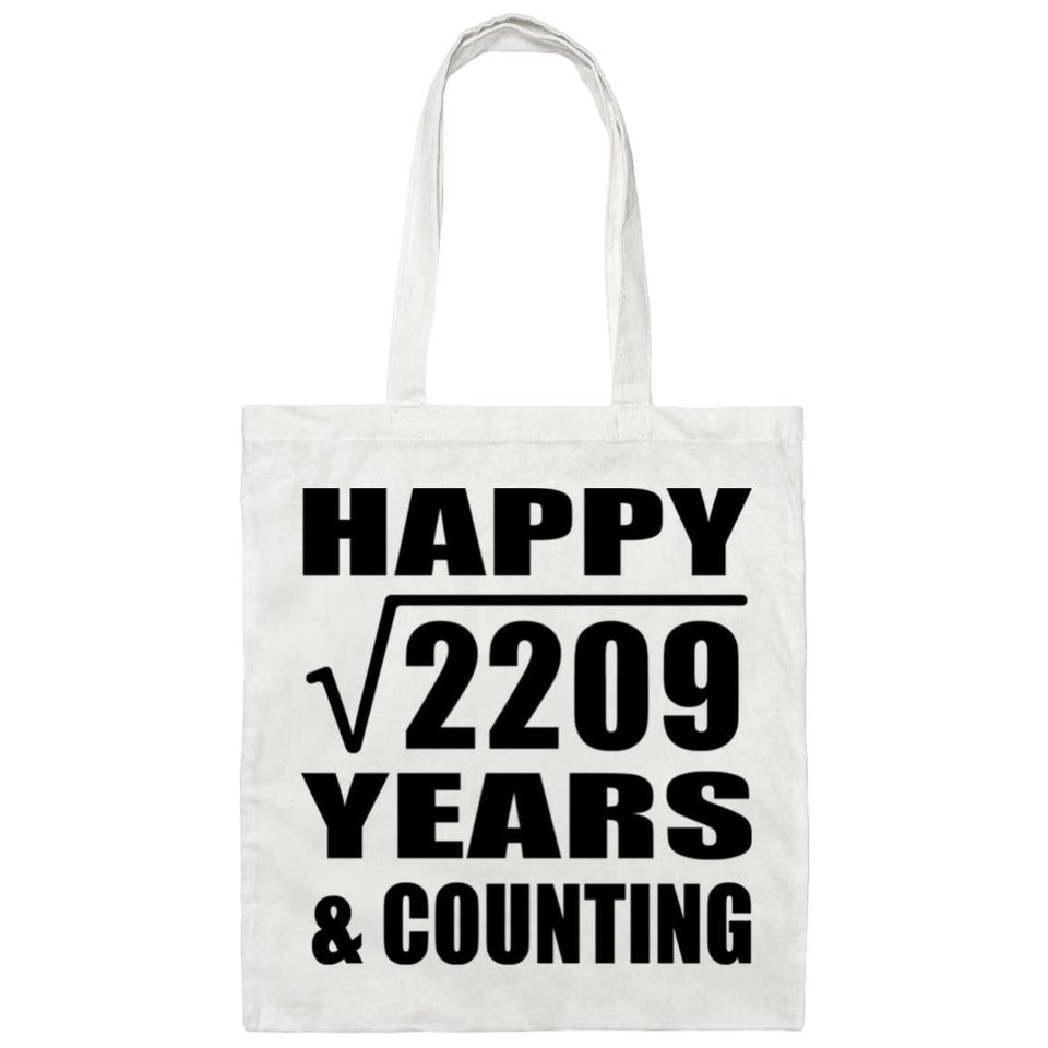 Happy 47th Anniversary Square Root of 2209 Years & Counting - Tote Bag White
