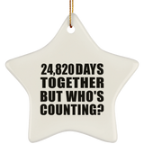 68th Anniversary 24,820 Days Together But Who's Counting - Star Ornament