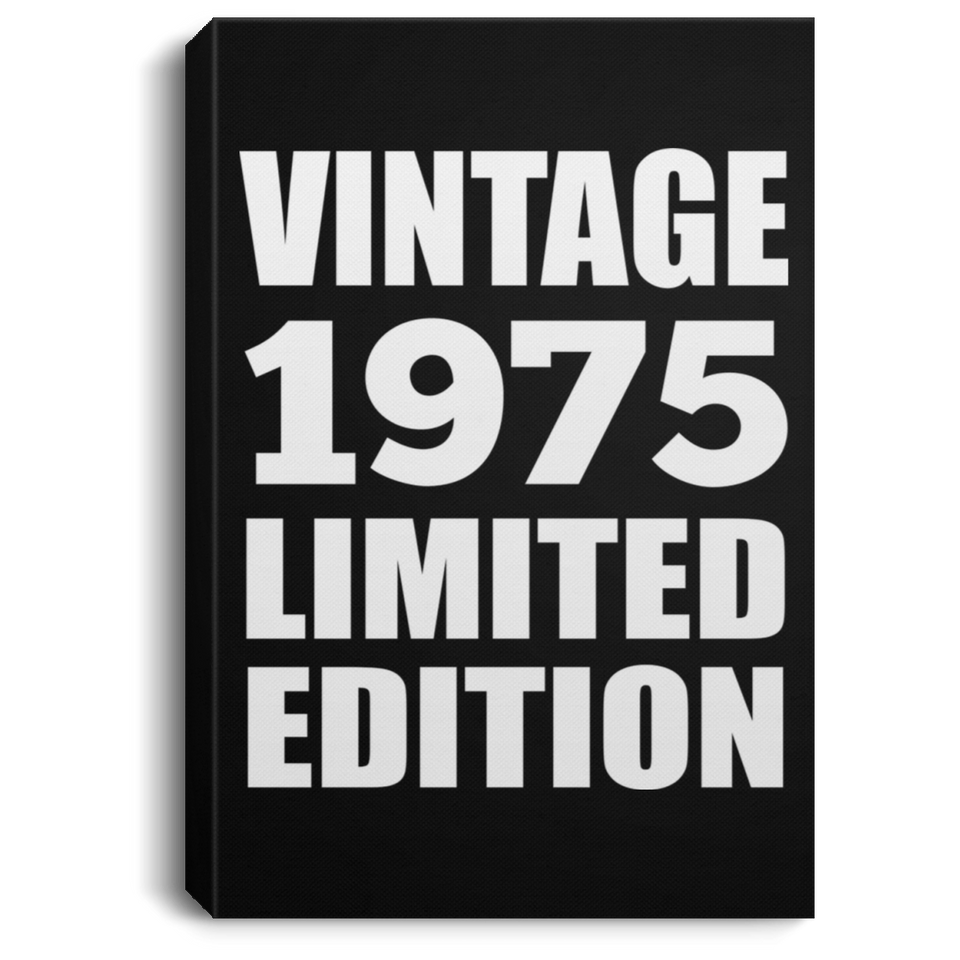 49th Birthday Vintage 1975 Limited Edition - Canvas Portrait