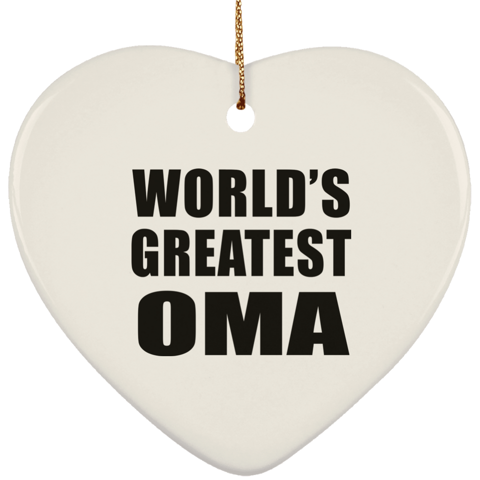World's Greatest Oma - Heart Ornament