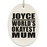 Joyce World's Okayest Mum - Oval Ornament