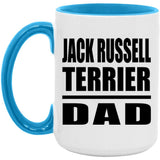 Jack Russell Terrier Dad - 15oz Accent Mug Blue