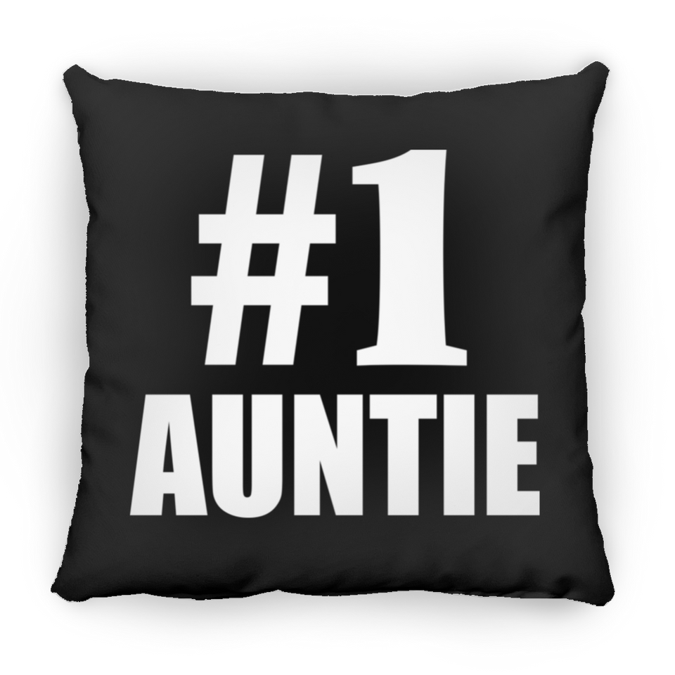 Number One #1 Auntie - Throw Pillow Black