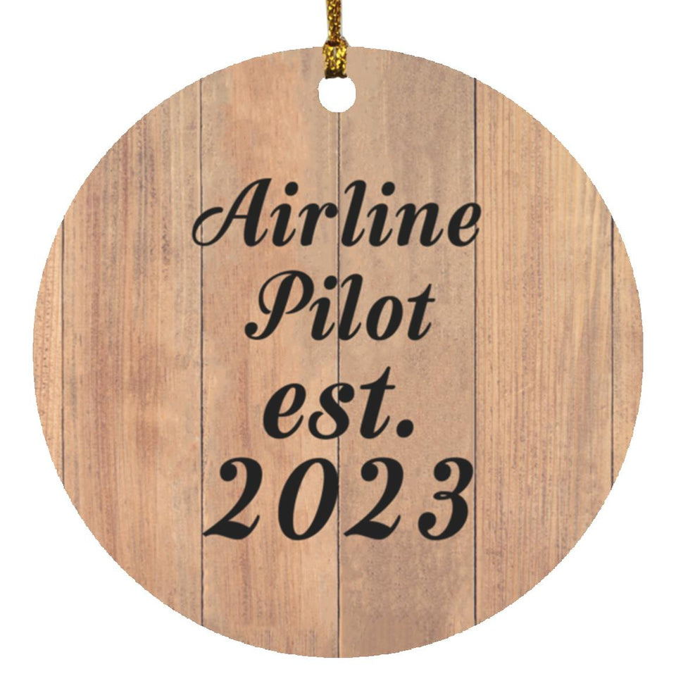 Airline Pilot Established Est. 2023 - Circle Ornament C