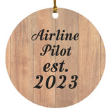 Airline Pilot Established Est. 2023 - Circle Ornament C