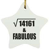 119th Birthday Square Root of 14161 & Fabulous - Star Ornament