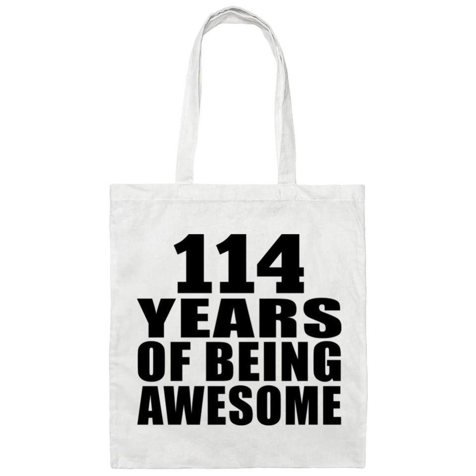 114th Birthday 114 Years Of Being Awesome - Tote Bag White