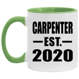 Carpenter Established EST. 2020 - 11oz Accent Mug Green