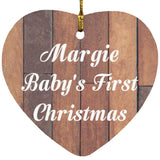 Margie Baby's First Christmas - Heart Ornament E