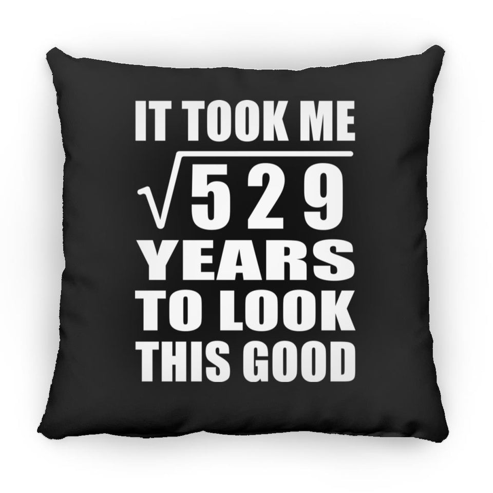23rd Birthday Took Square Root of 529 Years To Look Good - Throw Pillow Black