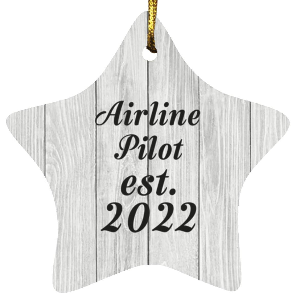 Airline Pilot Established Est. 2022 - Star Ornament F