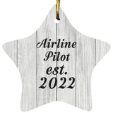 Airline Pilot Established Est. 2022 - Star Ornament F