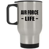 Air Force Life - Silver Travel Mug