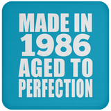 38th Birthday Made In 1986 Aged to Perfection - Drink Coaster