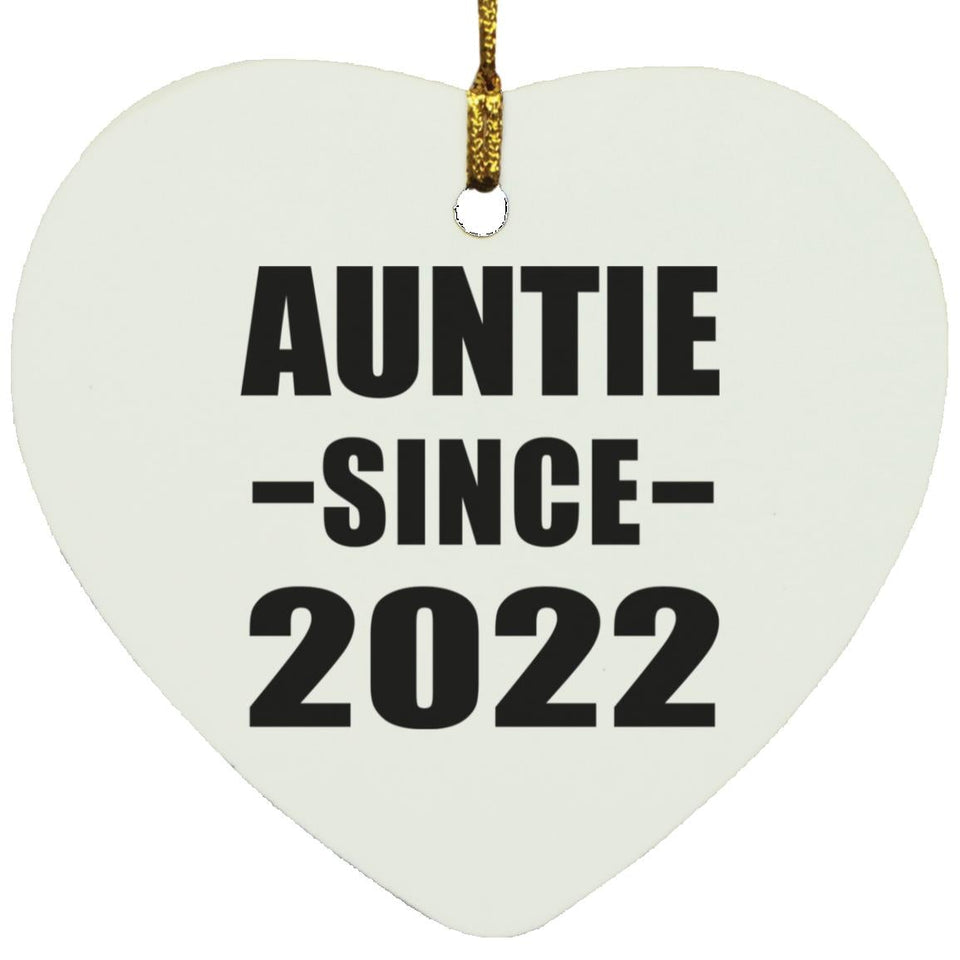 Auntie Since 2022 - Heart Ornament