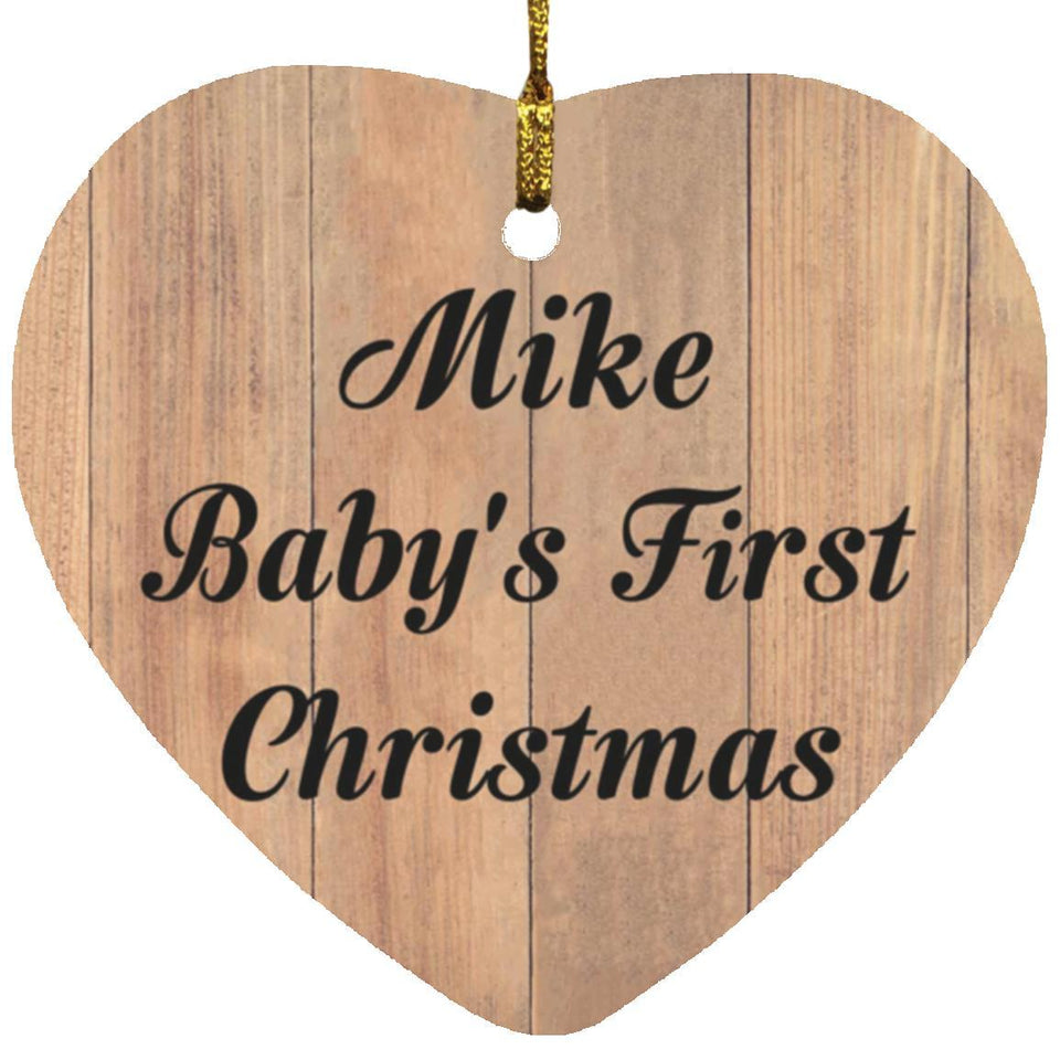Mike Baby's First Christmas - Heart Ornament C