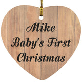 Mike Baby's First Christmas - Heart Ornament C
