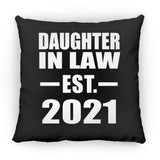 Daughter In Law Established EST. 2021 - Throw Pillow Black