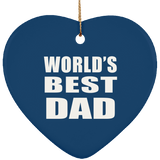 World's Best Dad - Heart Ornament