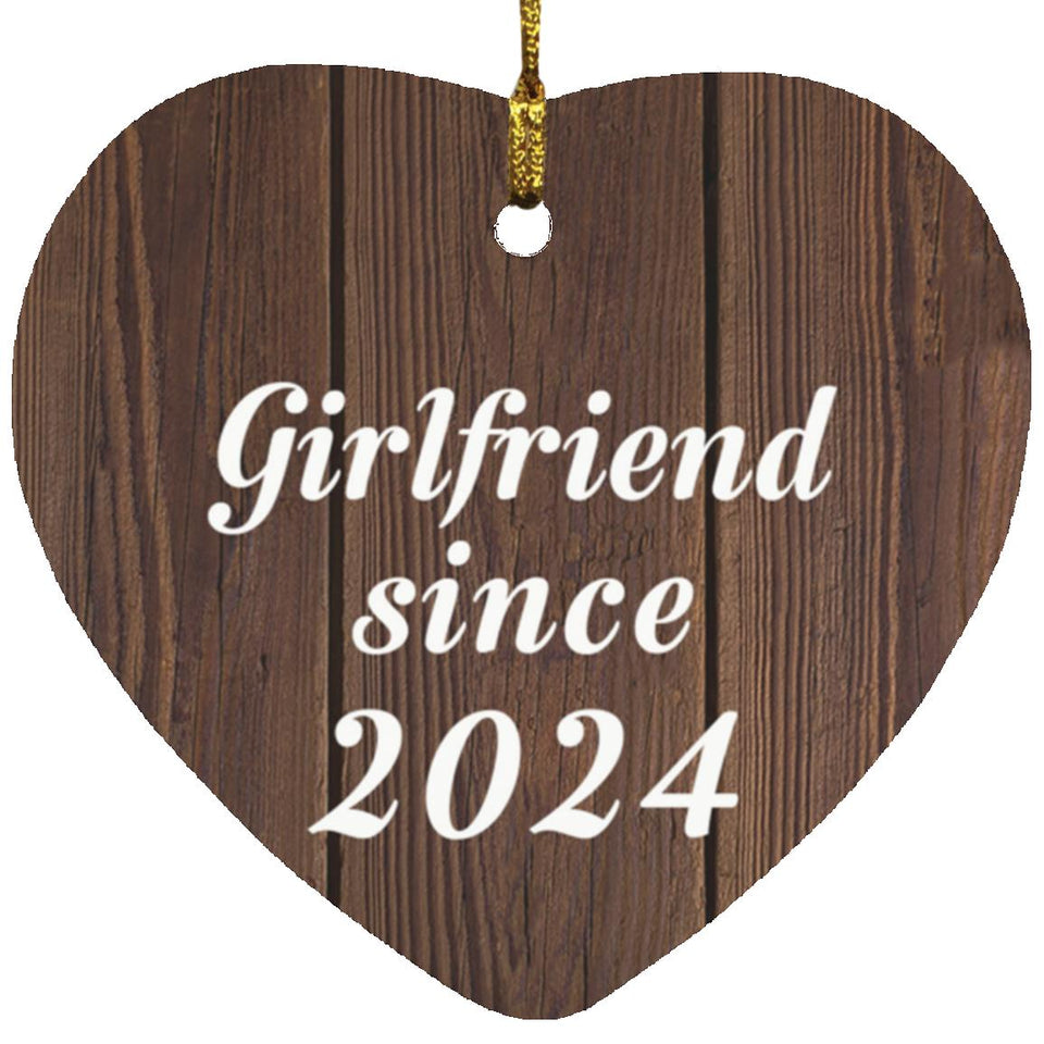 Girlfriend Since 2024 - Heart Ornament D