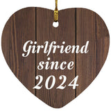 Girlfriend Since 2024 - Heart Ornament D