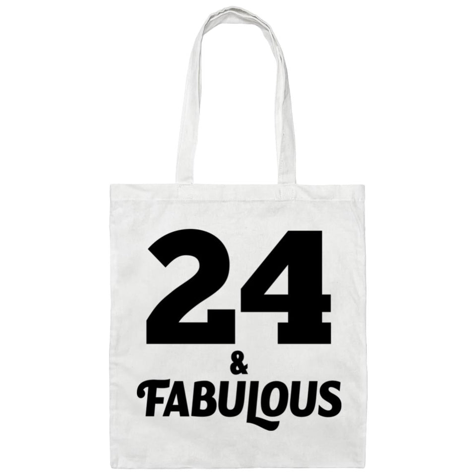 24th Birthday 24 & Fabulous - Tote Bag White