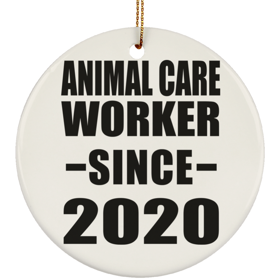Animal Care Worker Since 2020 - Circle Ornament