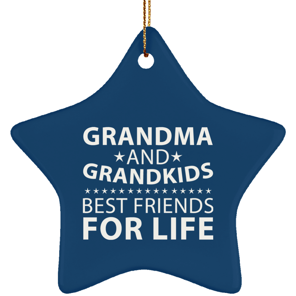 Grandma and Grandkids, Best Friends For Life - Star Ornament