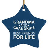Grandma and Grandkids, Best Friends For Life - Star Ornament