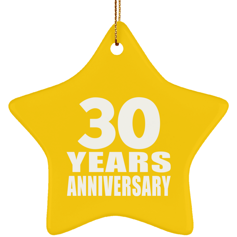 30th Anniversary 30 Years - Star Ornament