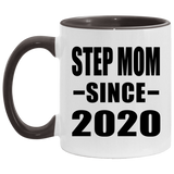 Step Mom Since 2020 - 11oz Accent Mug Black