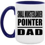 Small Munsterlander Pointer Dad - 15oz Accent Mug Purple
