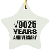95th Anniversary Square Root of 9025 Years Anniversary - Star Ornament