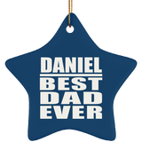 Daniel Best Dad Ever - Star Ornament