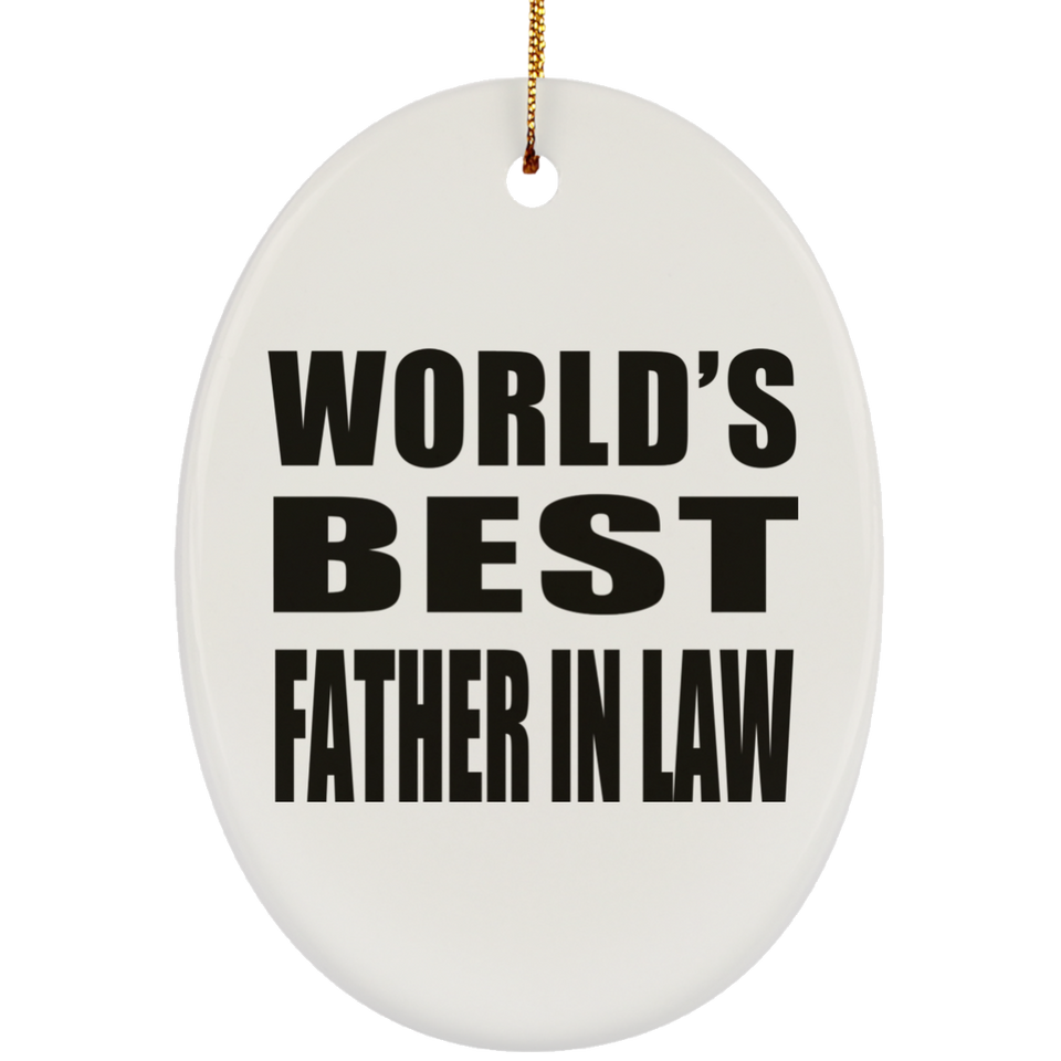 World's Best Father In Law - Oval Ornament