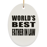 World's Best Father In Law - Oval Ornament