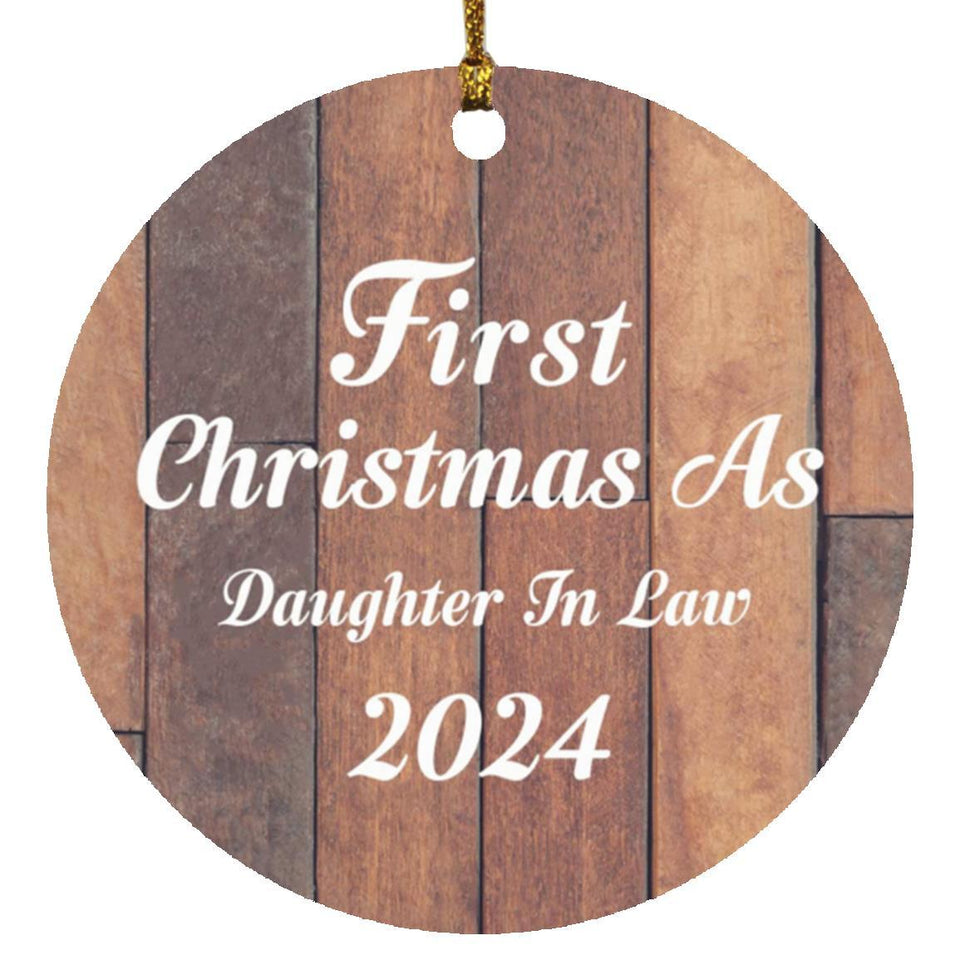 First Christmas As Daughter In Law 2024 - Circle Ornament E