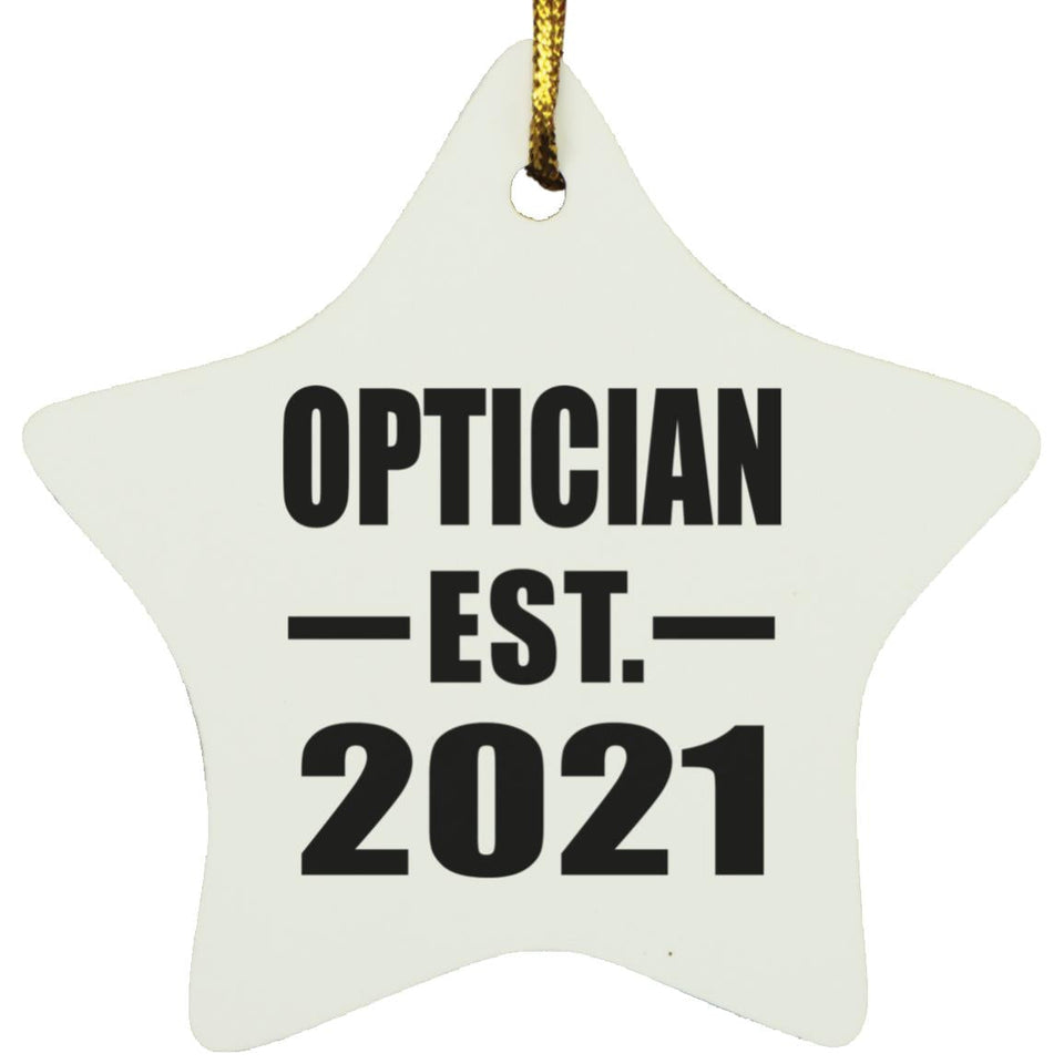 Optician Established EST. 2021 - Star Ornament