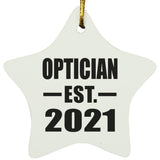 Optician Established EST. 2021 - Star Ornament