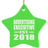 Advertising Executive Established EST. 2018 - Star Ornament