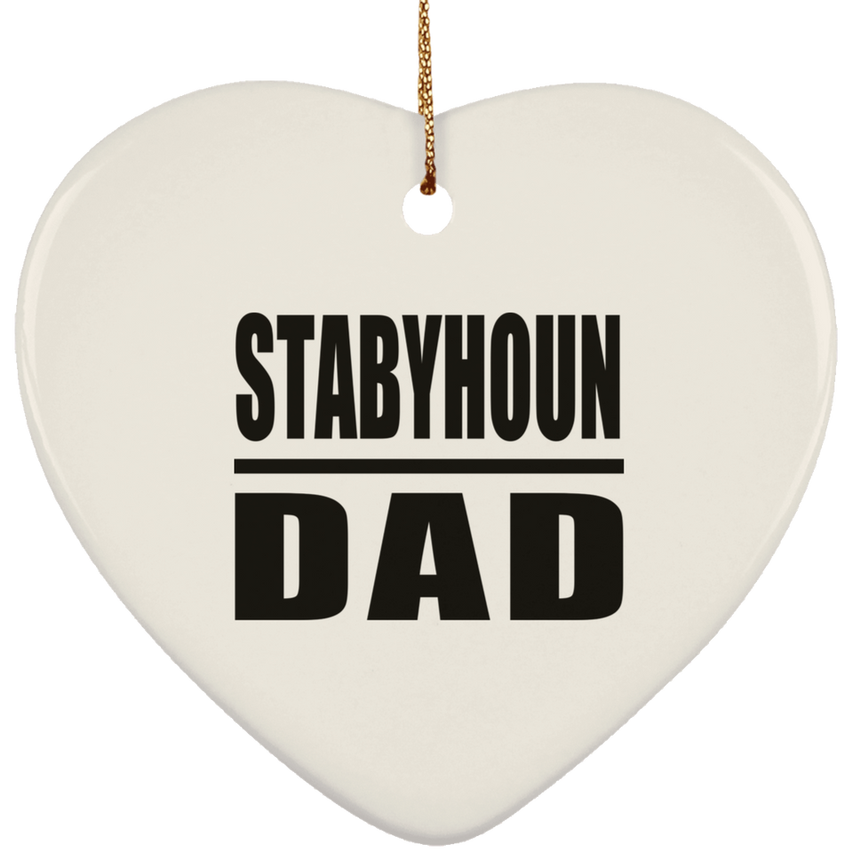 Stabyhoun Dad - Heart Ornament