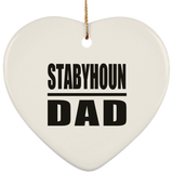 Stabyhoun Dad - Heart Ornament