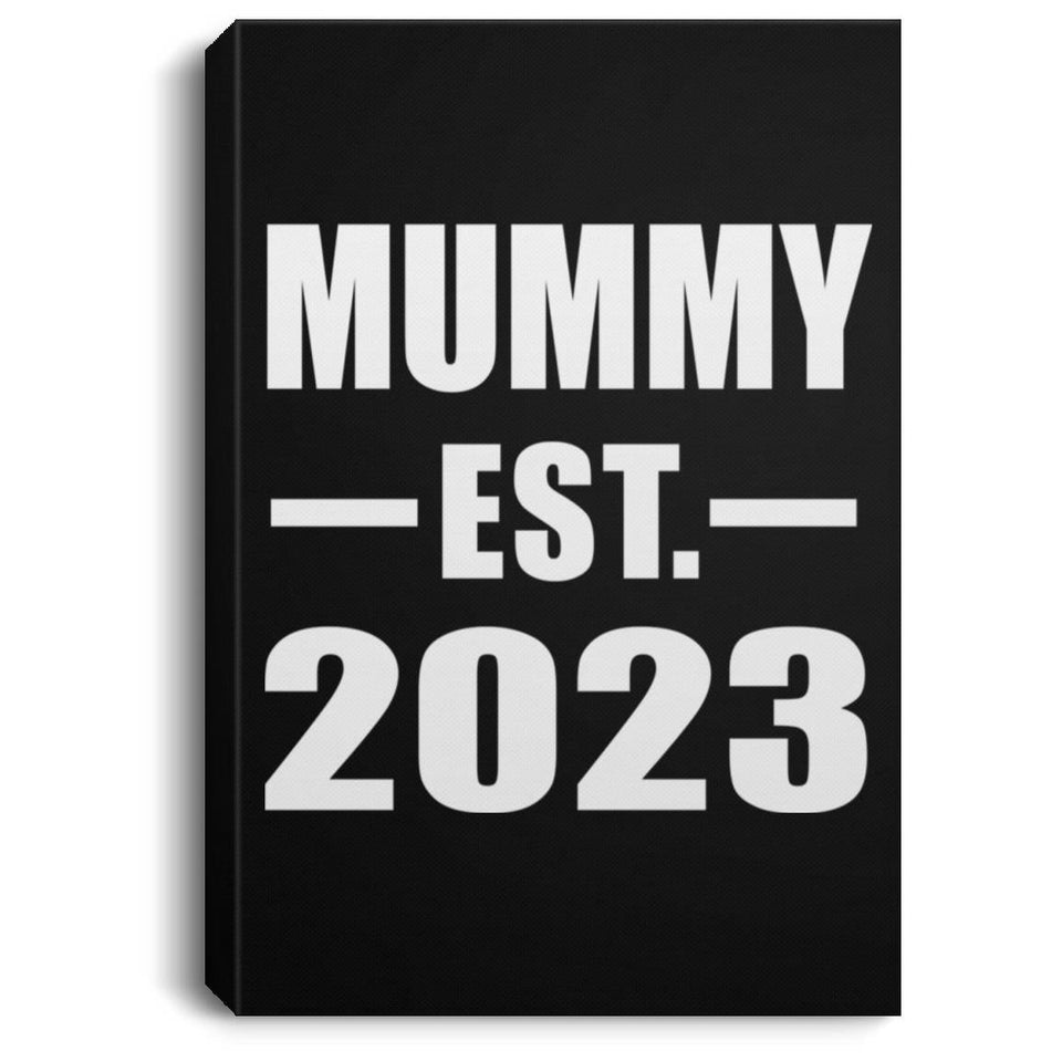 Mummy Established EST. 2023 - Canvas Portrait