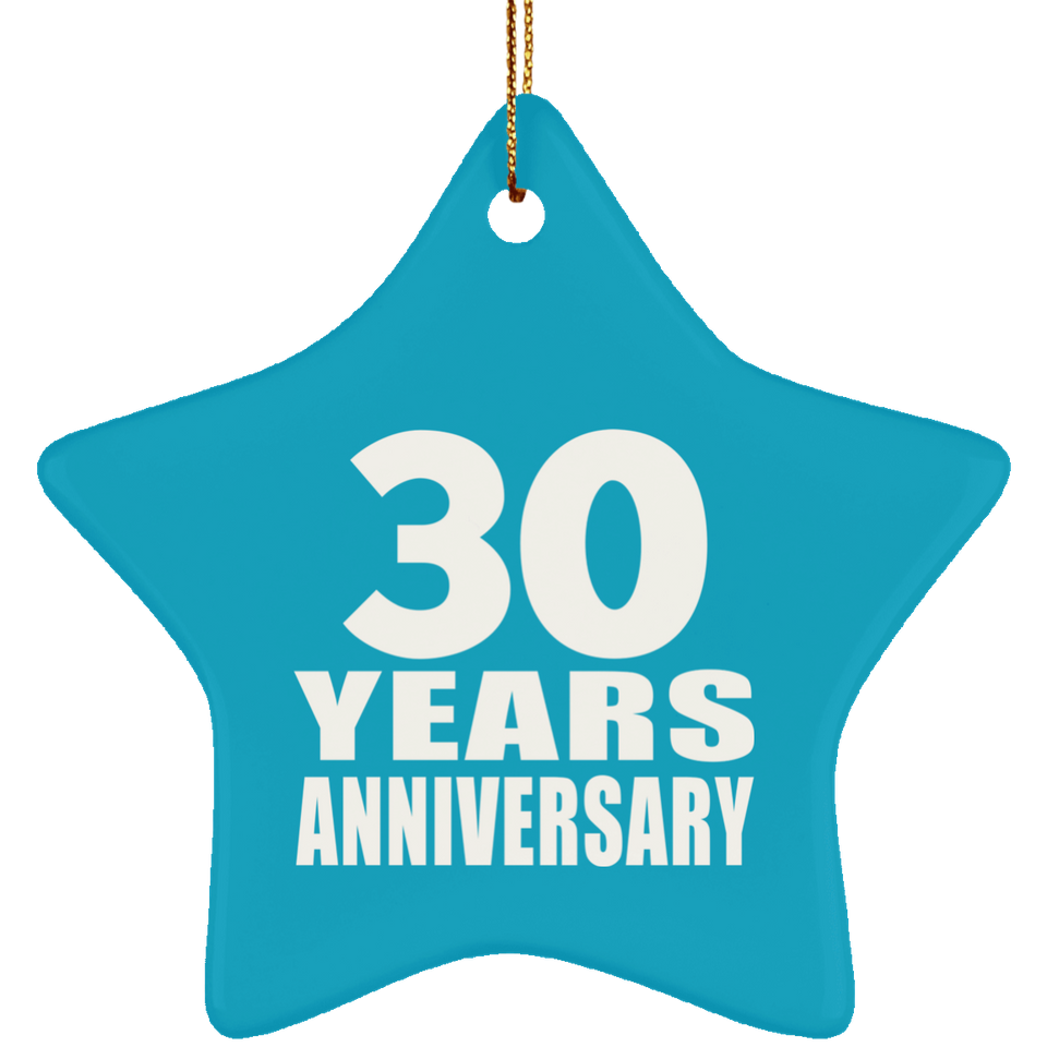30th Anniversary 30 Years - Star Ornament