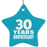 30th Anniversary 30 Years - Star Ornament